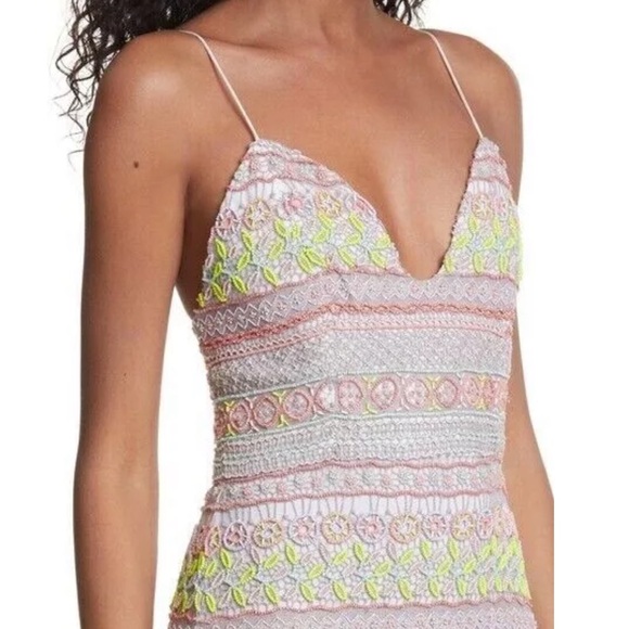 Alice + Olivia Dresses & Skirts - Alice + Olivia Amina All Over Embroidery Sweetheart Neck Dress - Brand New sz 10